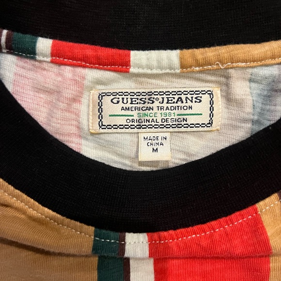 Guess Jeans American Tradition Vertical Striped Shirt - Medium - Picture 2 of 5